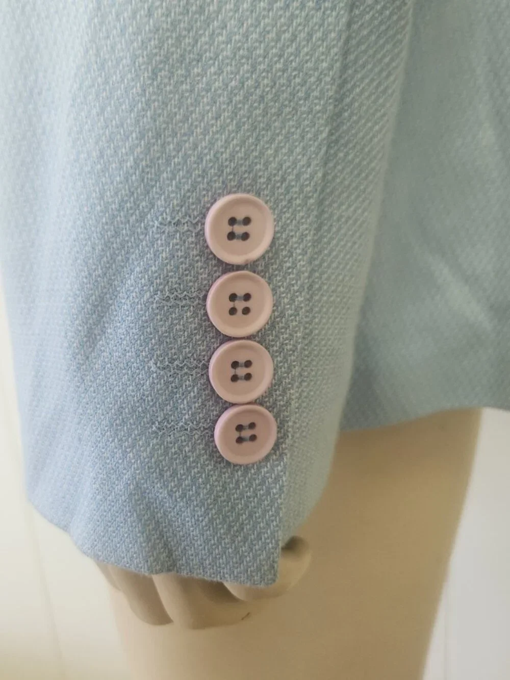 sky blue sport coat 42R men's soft flannel Efendi one button